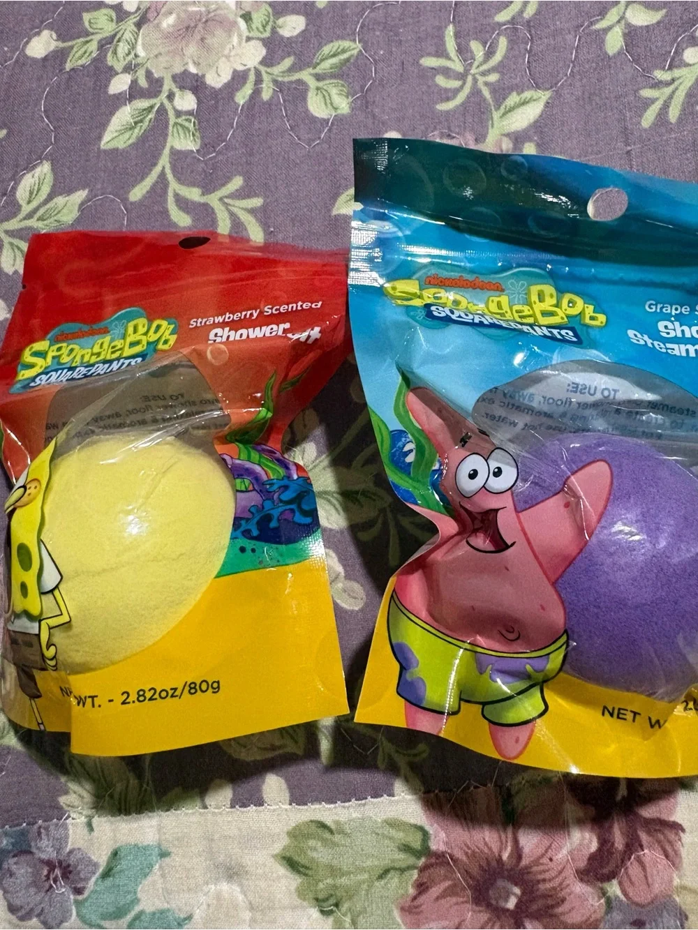 SpongeBob SquarePants Kids Bath Steamers - Pink, Yellow, Purple
